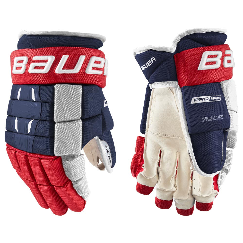 Bauer Pro Series - NCAA Pro Stock Hockey Gloves - Intermediate (Purple/White) main image 1
