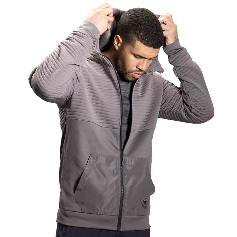 Bauer FLC 3D Full Zip Hoodie Grey - Senior